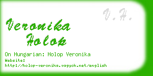 veronika holop business card